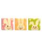 BAR33773 Čokoládová sada zajíčků Funny Bunny set 3x3cm, barevná-1