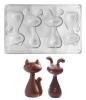 POP1406 Forma na čokoládu párovací 3D (kočka a zajíc 80g)-1