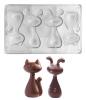 POP1406 Forma na čokoládu párovací 3D (kočka a zajíc 80g)-1