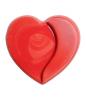 BAR33846 Čokoládové srdce Hearts v.3,4cm (červené)-4