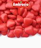 AMO013 Srdíčka čokoládová, konfet (červená) -1