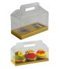 SC13840X Krabička na 2ks cupcake, plast180x90mm+dno (zlato-bílé)-1