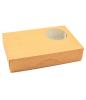 ECODONUTSM Krabička na donuts/cukroví s okénkem185x270 v.55mm, kraft hnědý-4