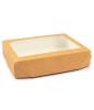 ECOTABOX1000GL Krabička na cukroví s průzorem 200x120 v.40mm kraft hnědý-9
