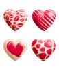 BAR33998 Čokoládové srdce Hearts Lovissimo 3x2,7cm, 4 červený dekory-1