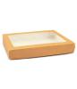 ECOTABOX1450GL Krabička na cukroví s průzorem 260x150 v.40mm kraft hnědý-4