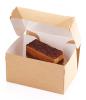ECOCAKE1200 Krabička na zákusky s víkem150x100 v.85mm, kraft -1 ECOCAKE1200 Krabička na zákusky s víkem150x100 v.85mm, kraft -1
